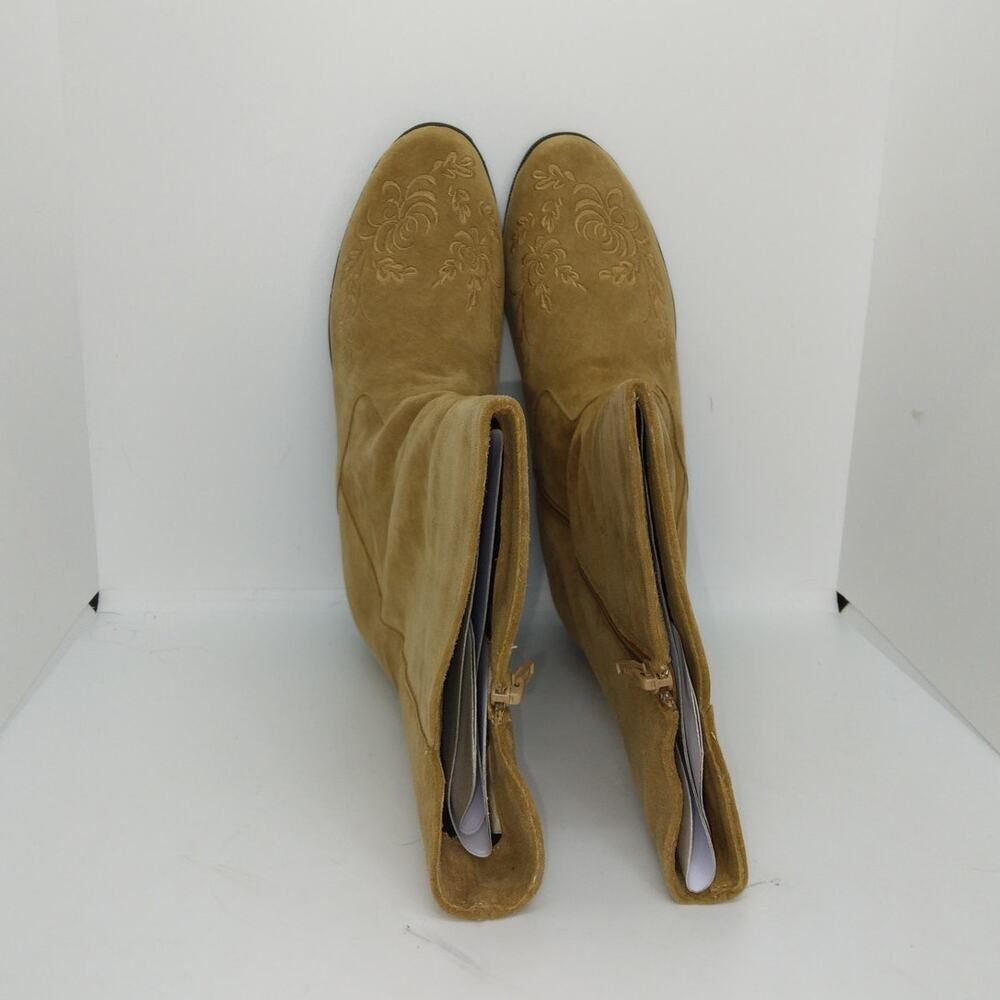 JACK SPRAT Womens Tan Embroidered Leather Boots New w/Tags - Size: 7M - Picture 4 of 6